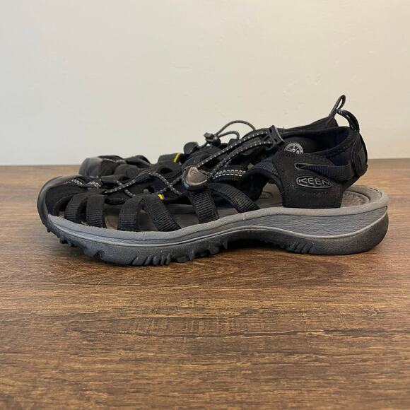 Keen Women’s 7 Black Hiking Sandals Water Outdoor Shoes Closed Toe Secure Fit - Picture 3 of 9